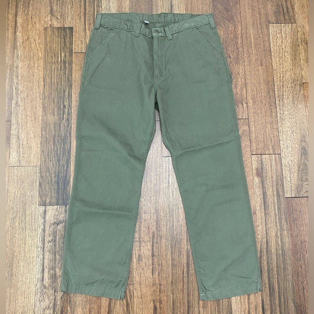 Carhartt Relaxed Fit Work Pants Green Mens 40x32